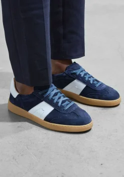 MAGNANNI e lage sneakers 25851 sue blauw Outlet