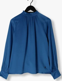 MOS MOSH e blouses silja glossi blouse blauw New