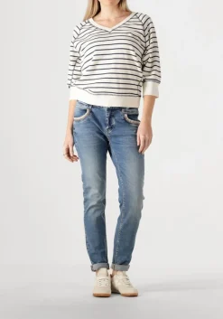 MOS MOSH e sweater mmmaggie stripe sweatshirt blauw Discount