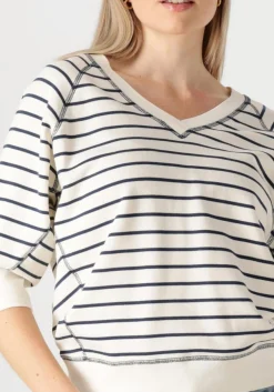 MOS MOSH e sweater mmmaggie stripe sweatshirt blauw Discount