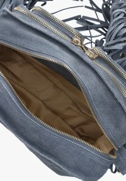 NÚNOO e núnoo schoudertas ellie fringe suède blauw