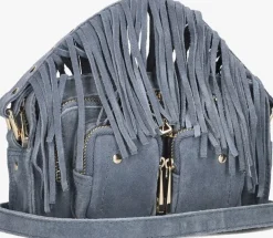 NÚNOO e núnoo schoudertas helena fringe suède blauw Hot