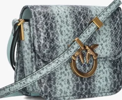 PINKO e schoudertas love box bag fl mini pelle blauw Online