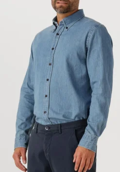 PROFUOMO e casual overhemd shirt bttn down rlx denim blauw Sale