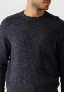 PROFUOMO e trui pullover crew neck blauw Sale