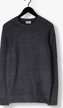 PROFUOMO e trui pullover crew neck blauw Sale