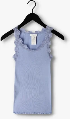 ROSEMUNDE e top silk top w/ lace blauw Best