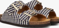 SCHOLL e slippers noelle raffia blauw
