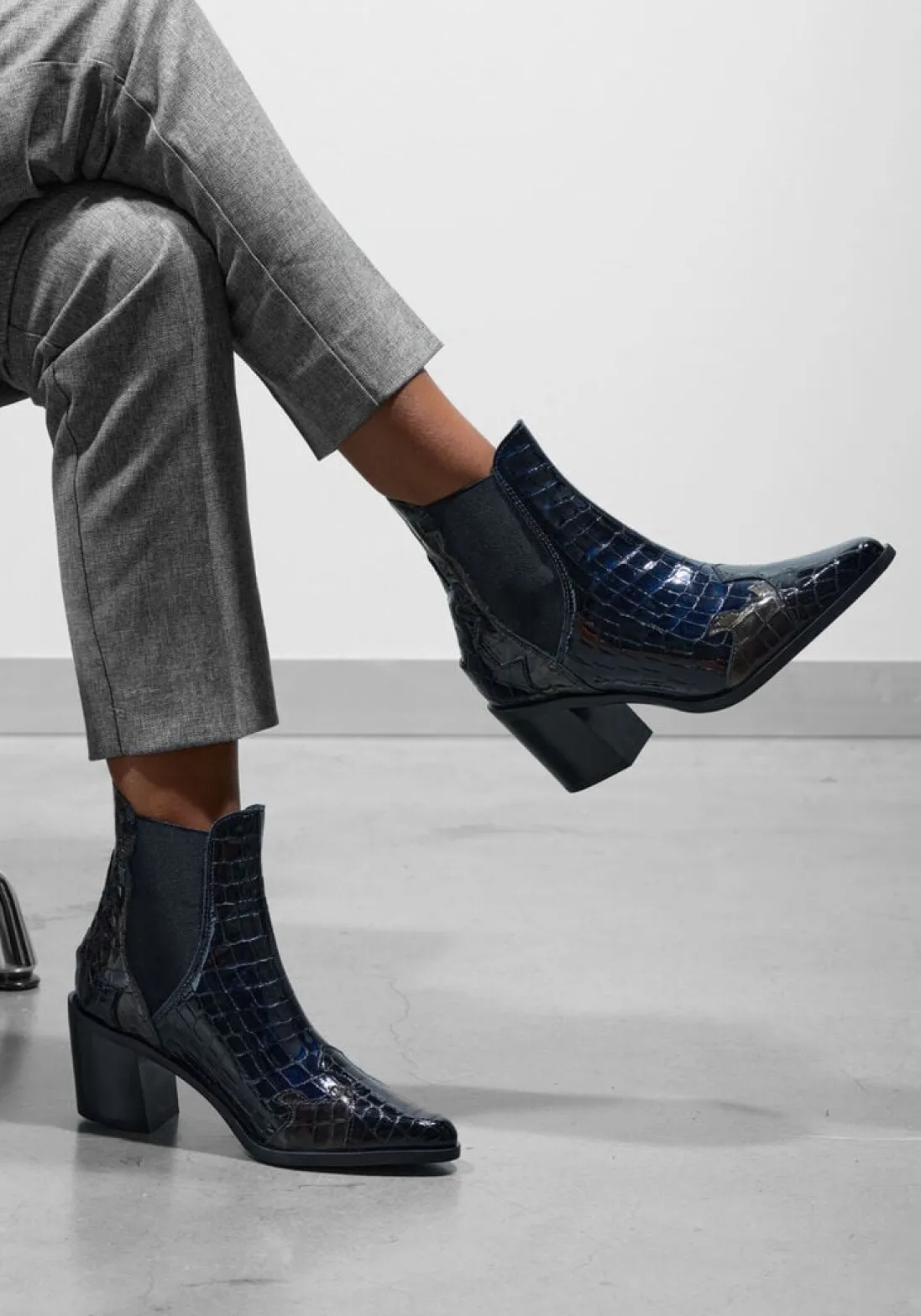 STEFANO LAURAN e enkellaarsjes s3297 blauw Hot