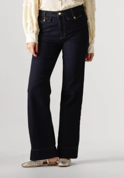 SUMMUM e flared broek flared jeans comfort blauw