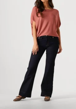 SUMMUM e flared broek flared jeans comfort blauw