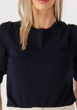 SUMMUM e top short sleeve sweater blauw Outlet