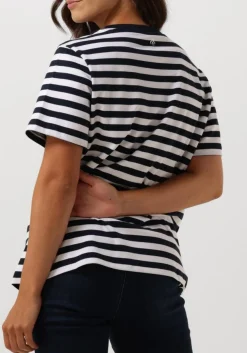 SUMMUM e t-shirt short sleeve top classic cotton tee blauw