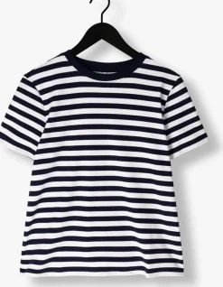 SUMMUM e t-shirt short sleeve top classic cotton tee blauw