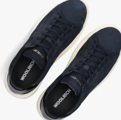 WOOLRICH e lage sneakers arrow man milled nabuk blauw