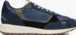 WOOLRICH e lage sneakers retro sneaker man camoscio blauw Sale