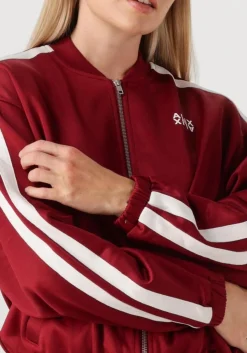 ALIX THE LABEL vest ladies knitted trainings sweat jacket bordeaux Online