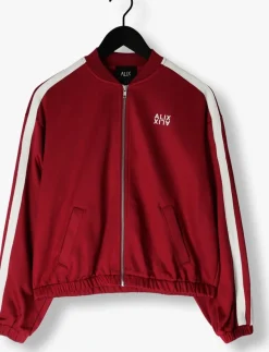 ALIX THE LABEL vest ladies knitted trainings sweat jacket bordeaux Online