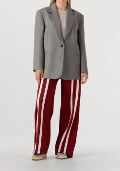 ALIX THE LABEL wijde broek ladies knitted training sweat pants bordeaux Sale