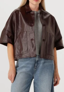 ALTER EGO faux fur jas lena bordeaux New