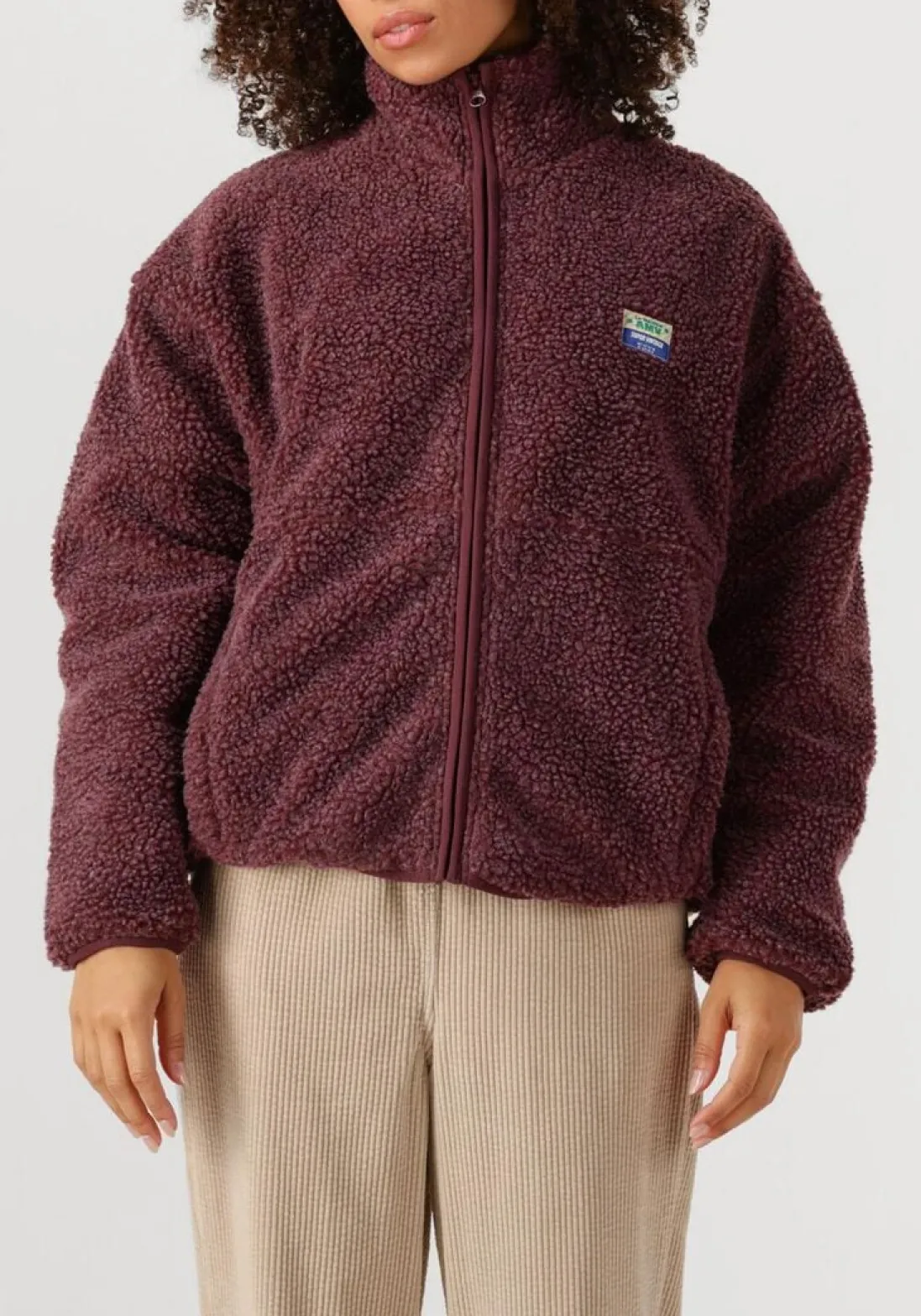 AMERICAN VINTAGE faux fur jas hoktown woman bordeaux Clearance