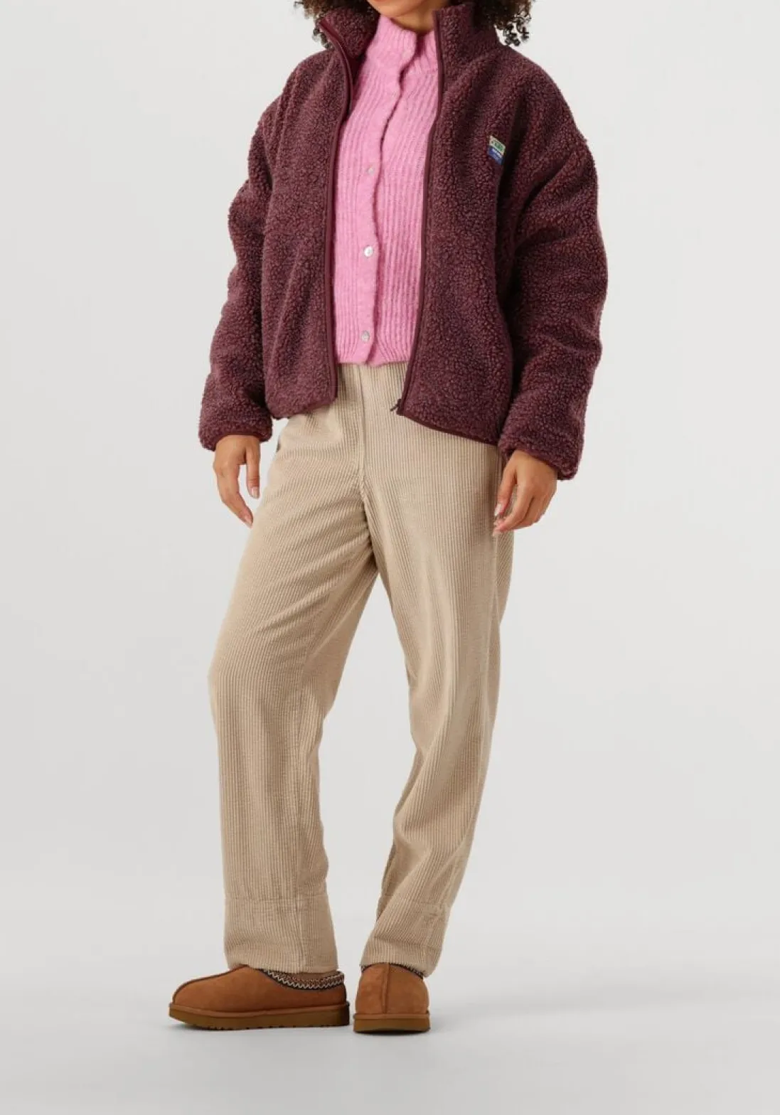 AMERICAN VINTAGE faux fur jas hoktown woman bordeaux Clearance