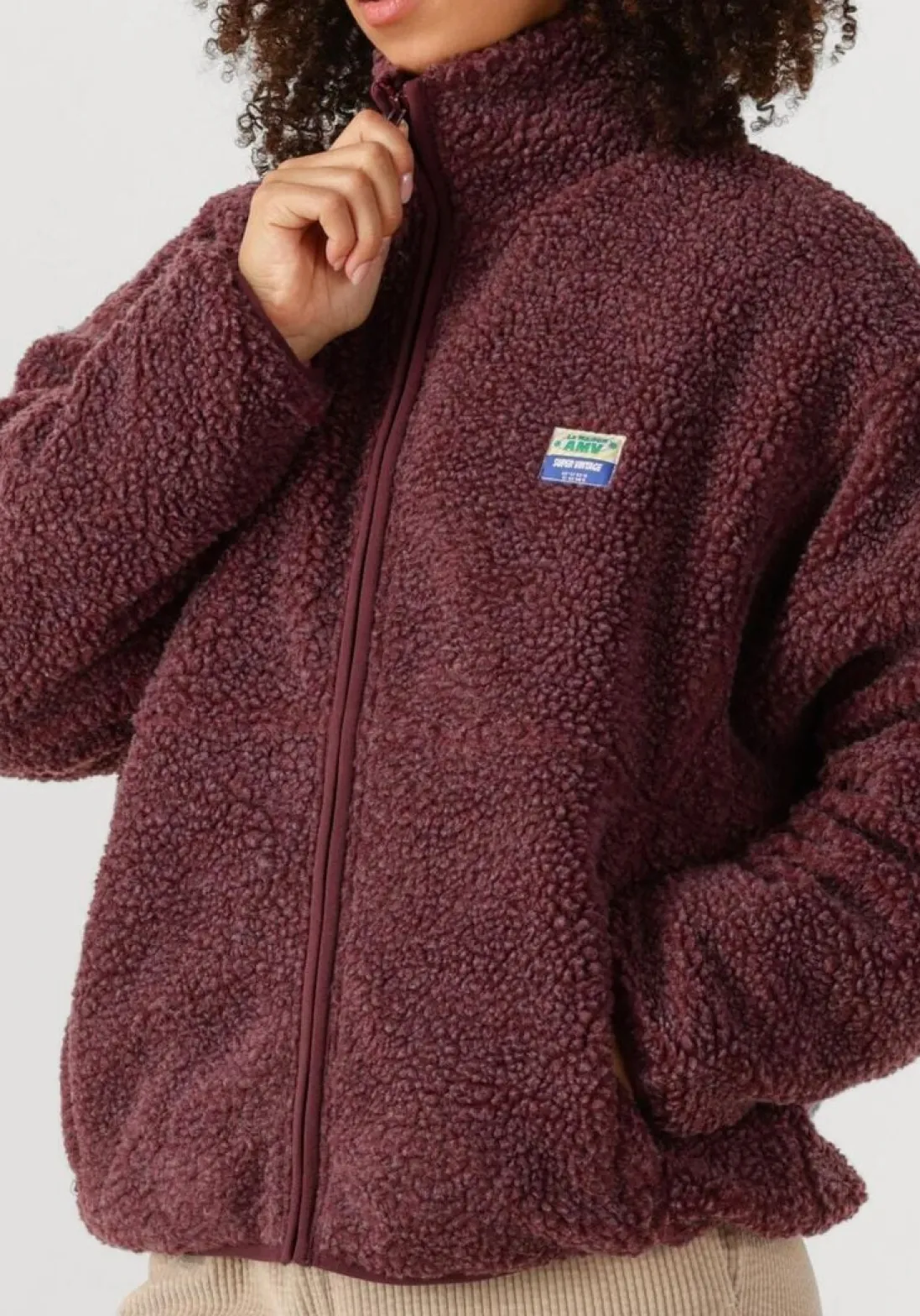 AMERICAN VINTAGE faux fur jas hoktown woman bordeaux Clearance