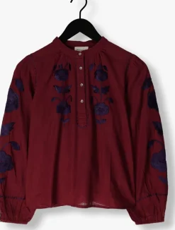 ANTIK BATIK blouses isla blouse bordeaux Discount