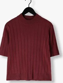 BRUUNS BAZAAR trui bbglady knit bordeaux Discount