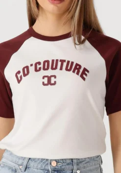 CO'COUTURE t-shirt edge cc block tee bordeaux Online
