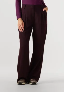 CO'COUTURE wijde broek almira pleat long pant bordeaux Outlet