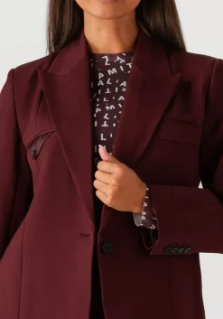 HAUTE L'AMITIÉ haute l'amitié blazer premiere single blazer bordeaux Sale