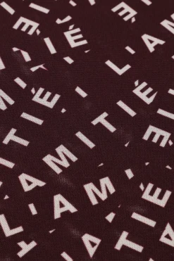 HAUTE L'AMITIÉ haute l'amitié top l'amitie mesh ls o-neck bordeaux