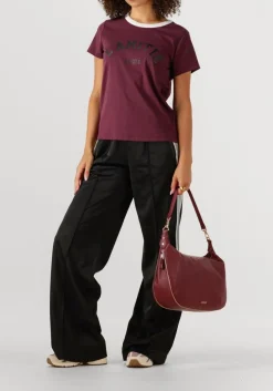 HAUTE L'AMITIÉ haute l'amitié t-shirt neckline logo tee bordeaux