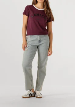 HAUTE L'AMITIÉ haute l'amitié t-shirt neckline logo tee bordeaux