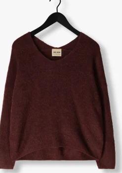 MOS MOSH trui mmthora v-neck knit bordeaux Outlet