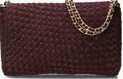 VANESSA BRUNO schoudertas moon moyen bordeaux Outlet