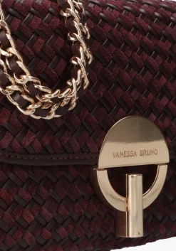VANESSA BRUNO schoudertas moon moyen bordeaux Outlet