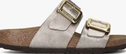 BIRKENSTOCK slippers sydney cushion buckle bronskleurig Clearance