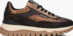 FLORIS VAN BOMMEL lage sneakers sfw-10100 grommi bronskleurig New