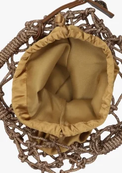 KURT GEIGER LONDON bronzen handtas sm macrame crystal bag brons New