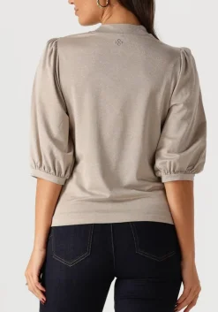 SUMMUM bronzen top short sleeve top soft lurex jersey brons Discount