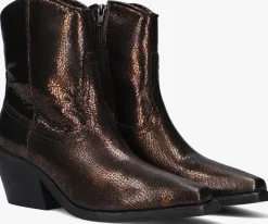 VIA VAI bronzen enkellaarsjes eveline clark brons Best