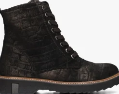 WALDLAUFER bronzen enkellaarsjes 683801 met print brons Hot