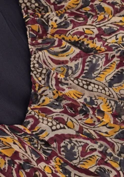 AAIKO e midi jurk esmee oriental vis 520 bruin New