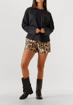 ALIX THE LABEL e korte broek ladies woven jaquar shorts bruin Best