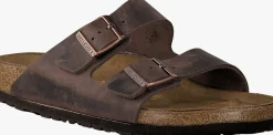 BIRKENSTOCK e slippers arizona heren bruin Online