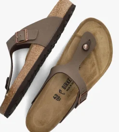 BIRKENSTOCK e teenslippers gizeh heren bruin