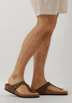 BIRKENSTOCK e teenslippers gizeh heren bruin