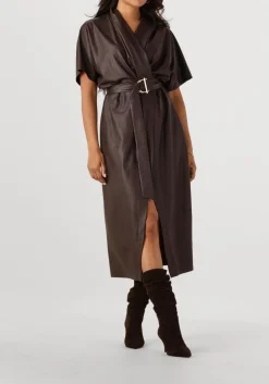 CAROLINE BISS e midi jurk 4164 bruin Discount